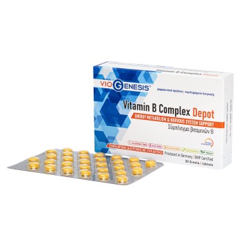 VIOGENESIS VITAMIN B COMPLEX DEPOT (ΣΥΜΠΛΕΓΜΑ ΒΙΤΑΜΙΝΩΝ Β) 30tabs VIOGENESIS
